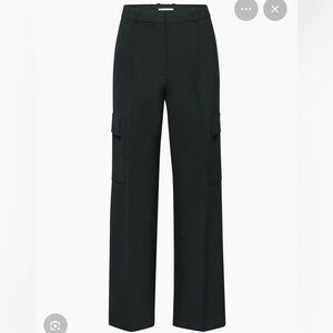 Aritzia Black Wide-Leg Cargo Pants